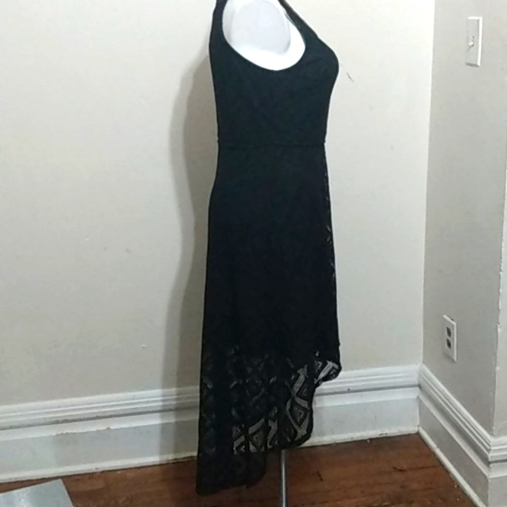 Women's Black Beaded Dress sz 16 - Picture 4 of 7